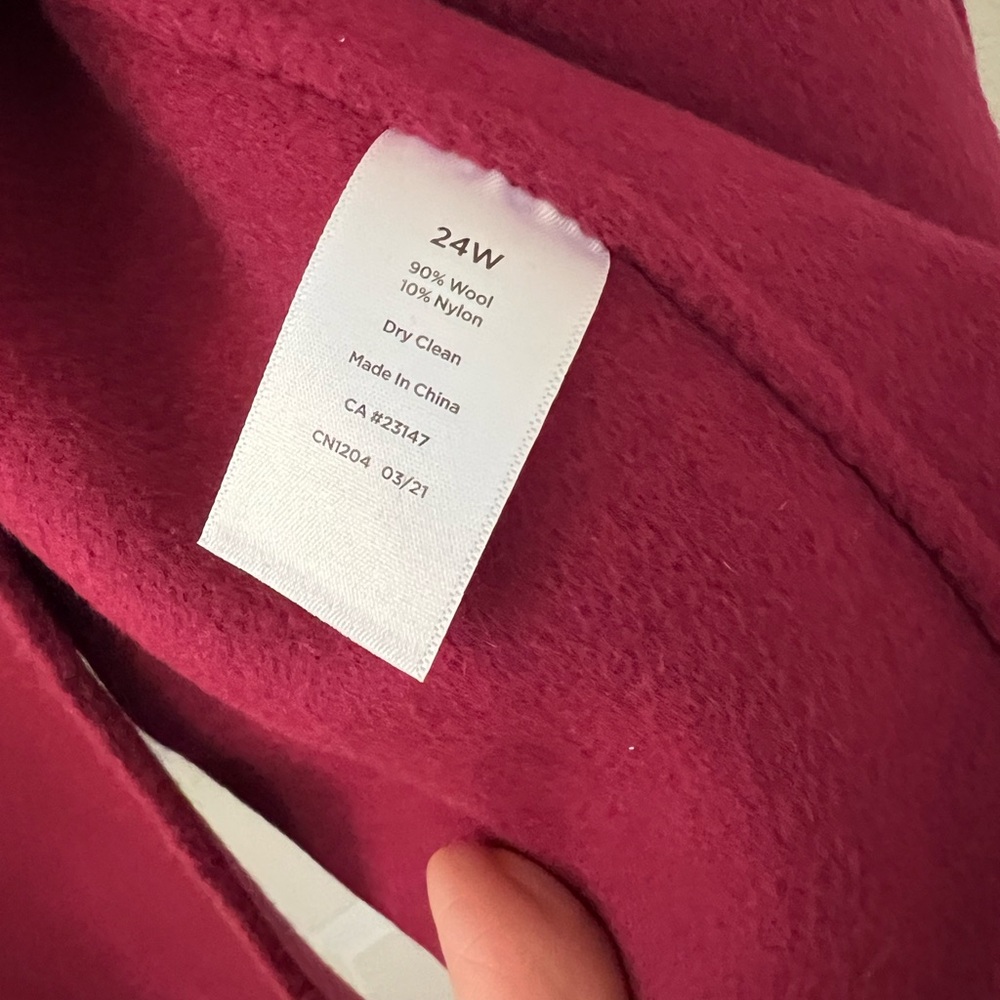 Talbots Wine Red Single-Button Wool Blazer - Picture 5 of 6